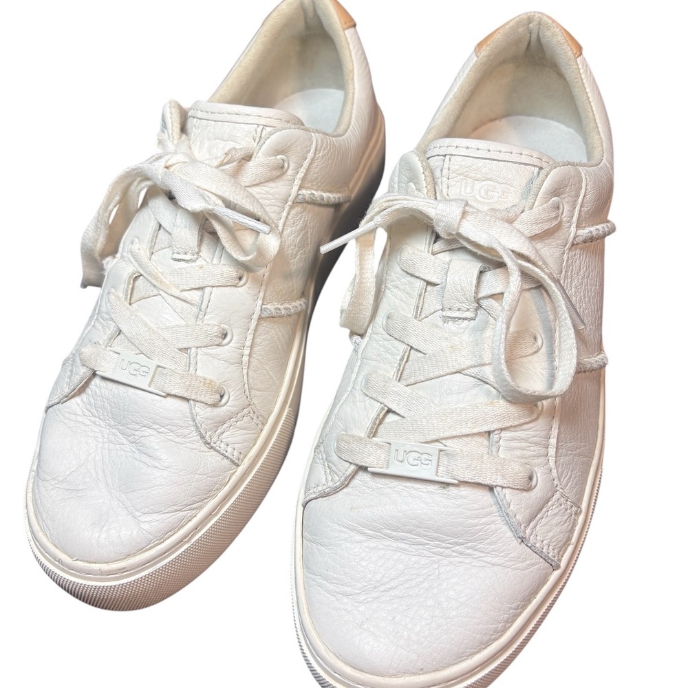 UGG White Leather Sneakers